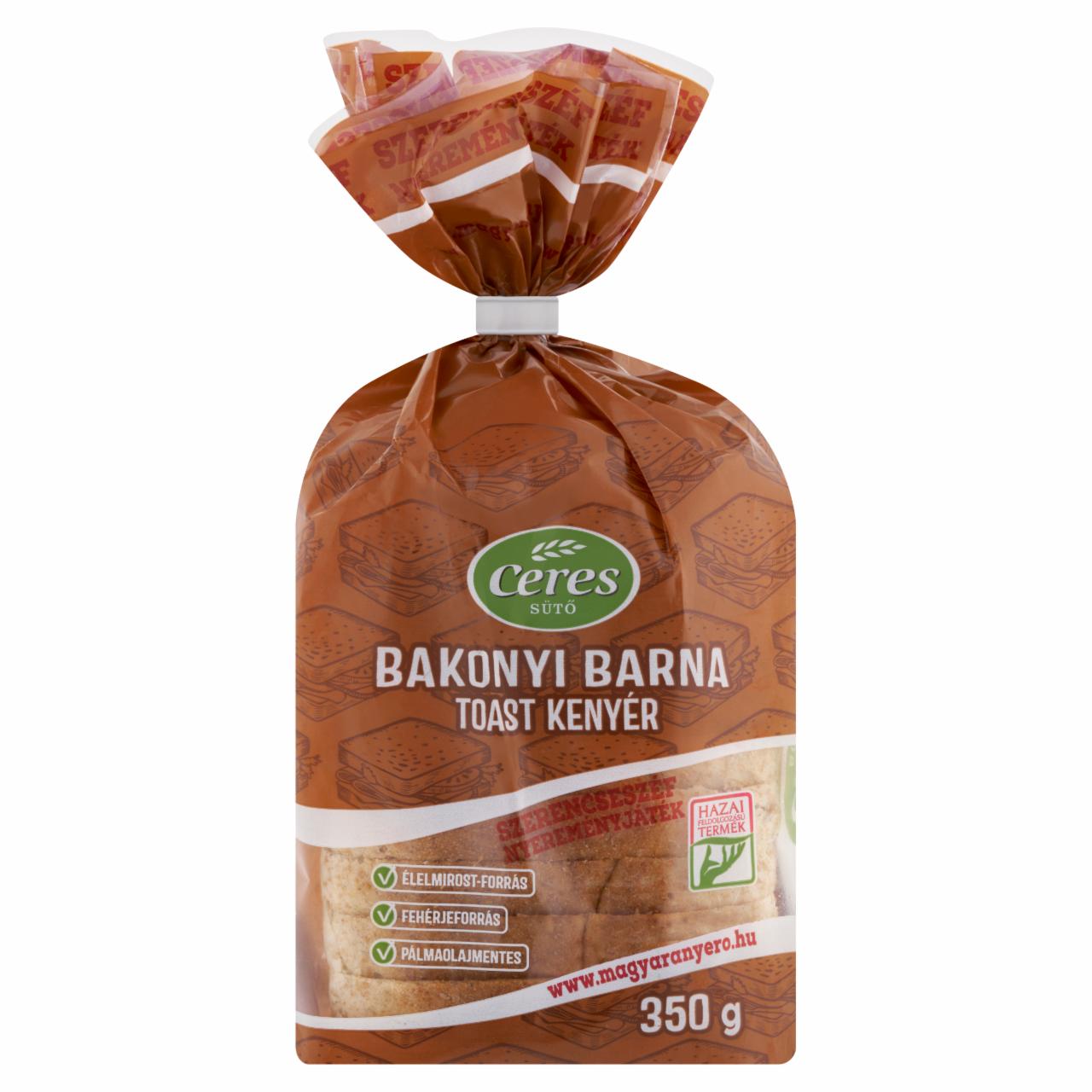 Képek - Ceres Bakonyi barna toast kenyér 350 g