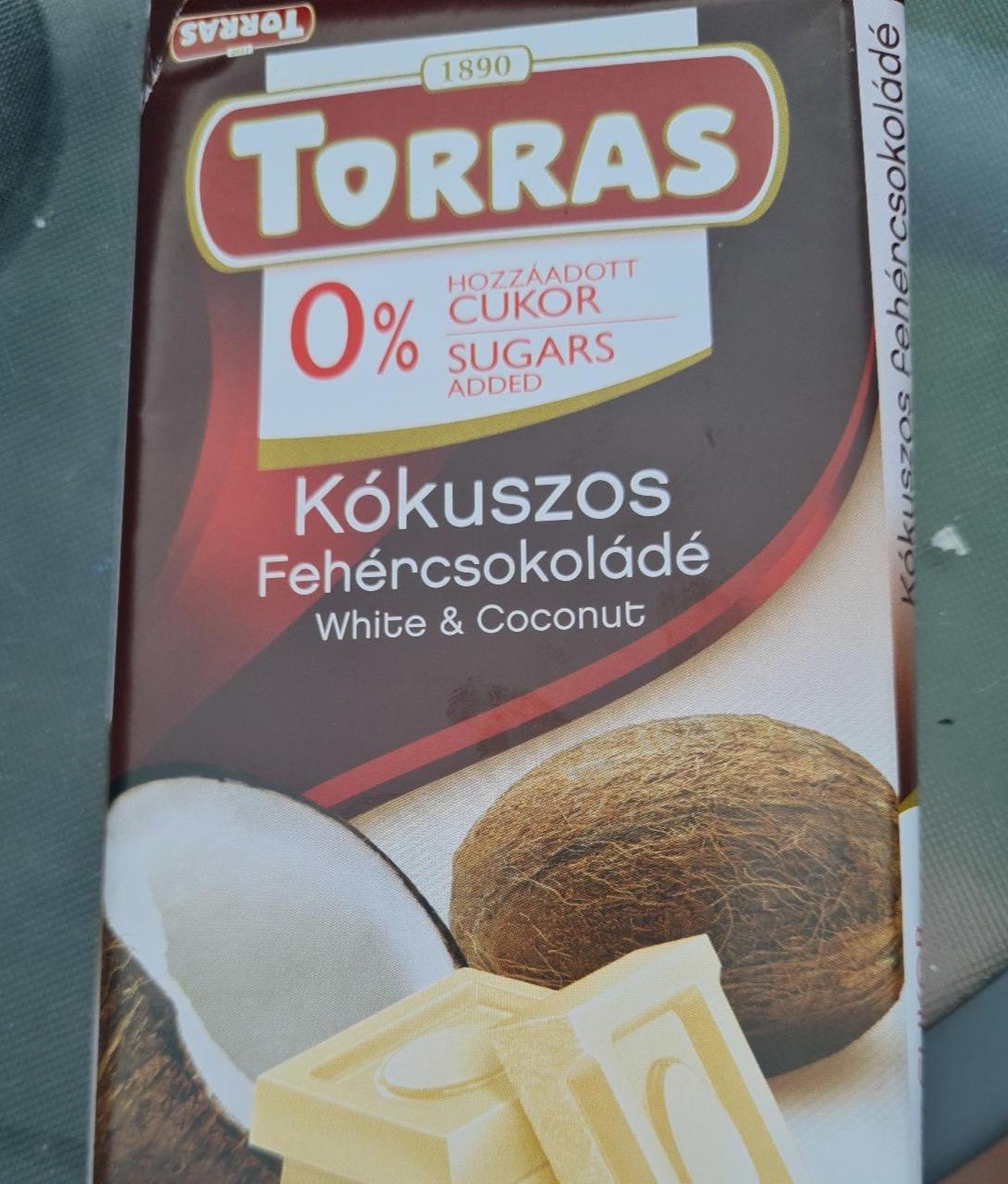 Képek - Kókuszos fehércsokoládé Torras