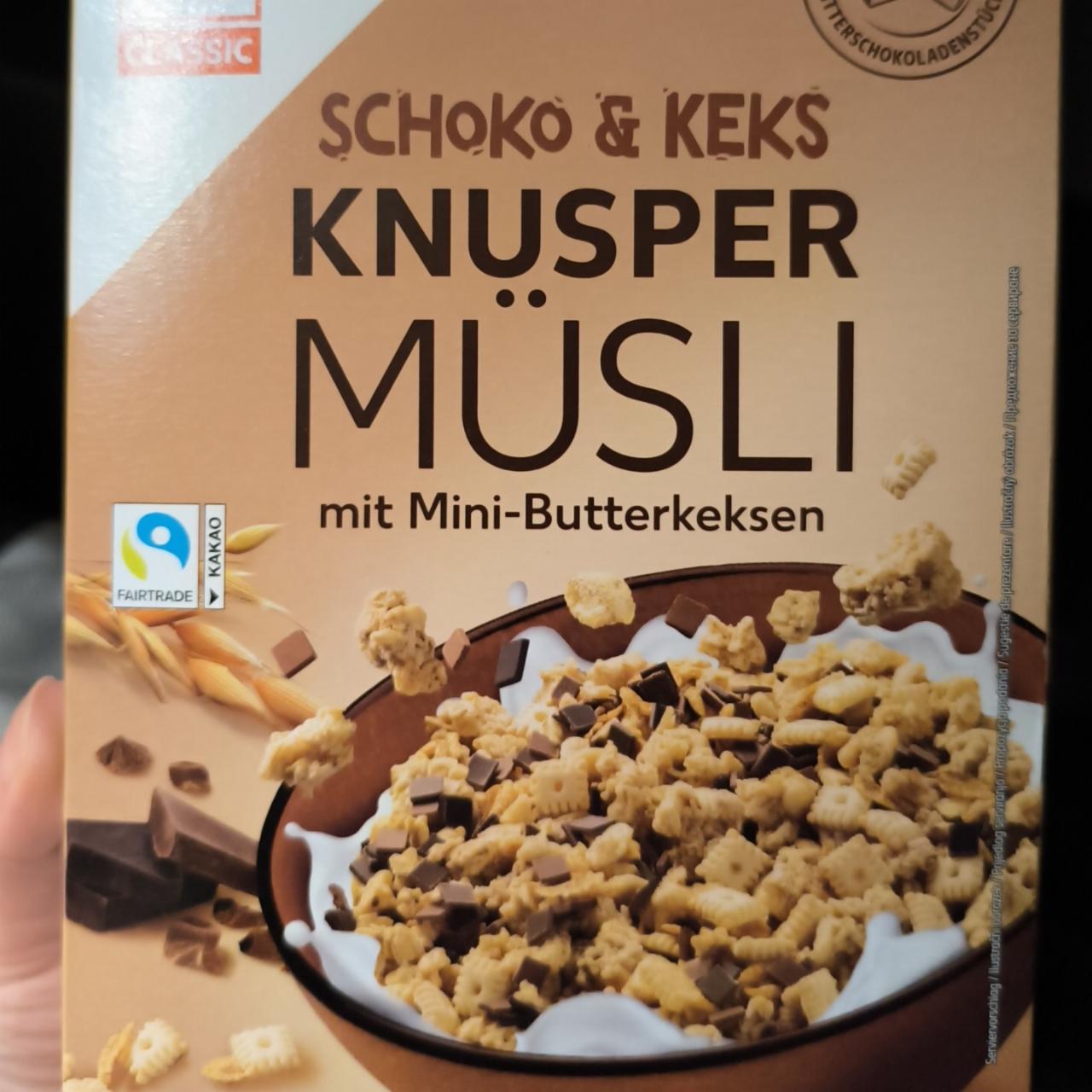 Képek - Schoko & keks knusper müsli K-Classic