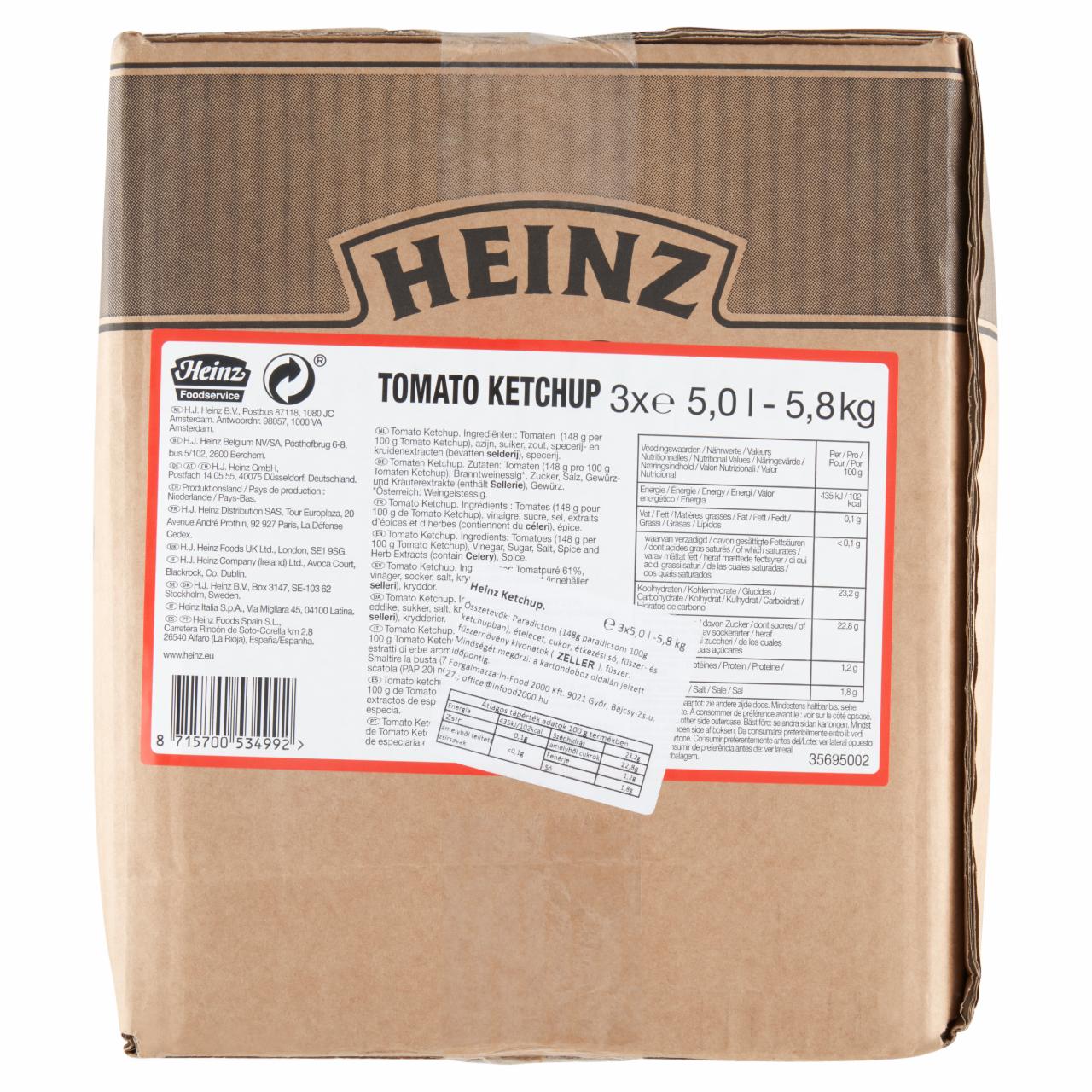 Képek - Heinz ketchup 3 x 5,0 l