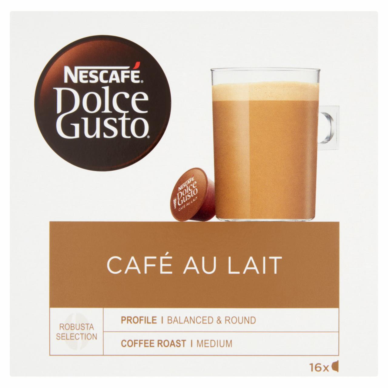 Képek - NESCAFÉ Dolce Gusto Café au Lait tejes kávékapszula 16 db/16 csésze 160 g