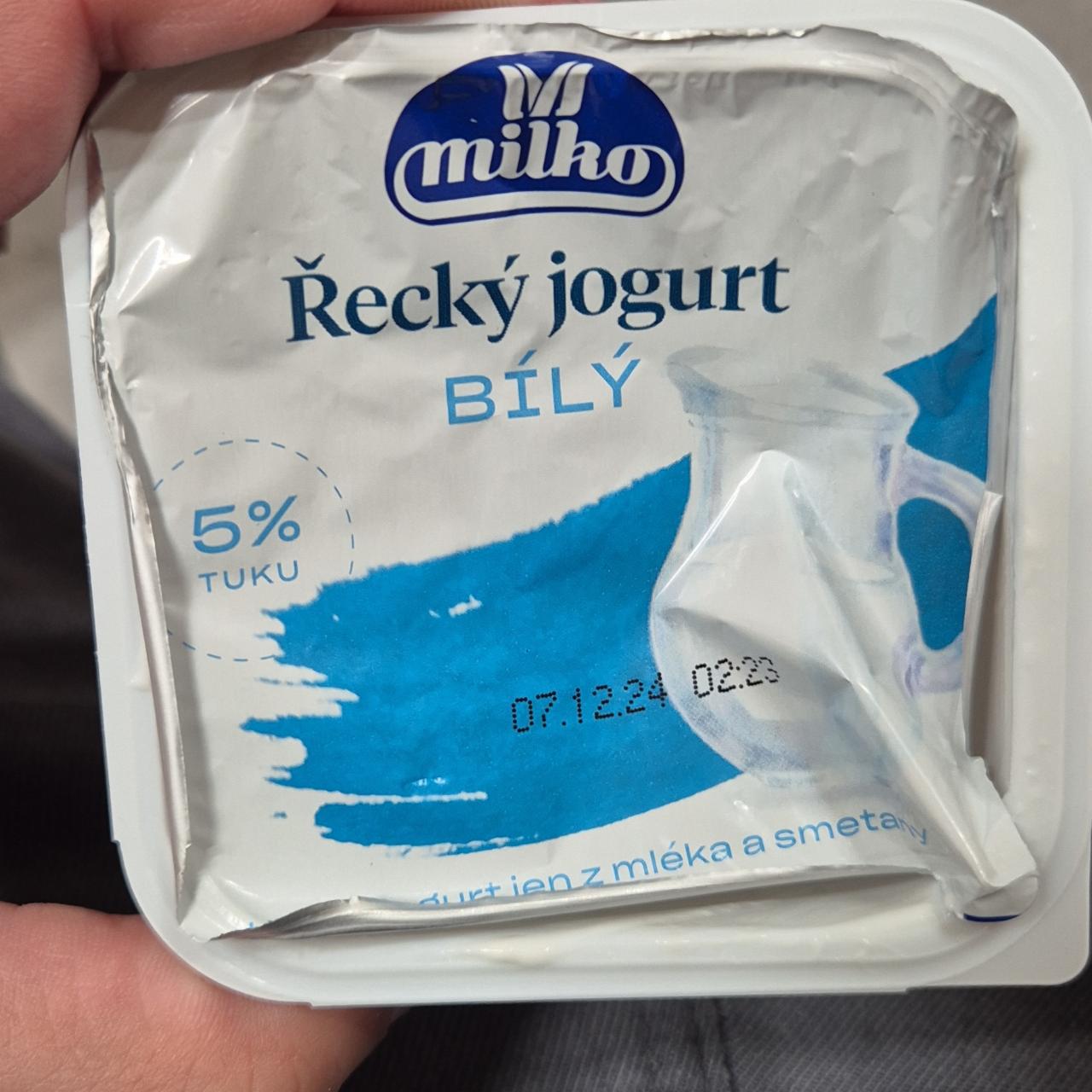 Képek - řecký jogurt bílý 5% Tuku Milko