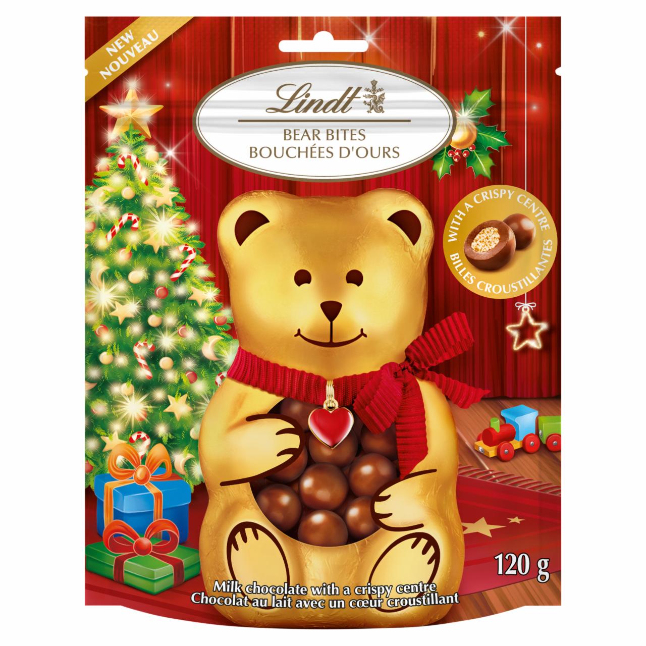 Képek - Lindt Crispy Bites tejcsokoládé keksz darabkákkal a közepén 120 g