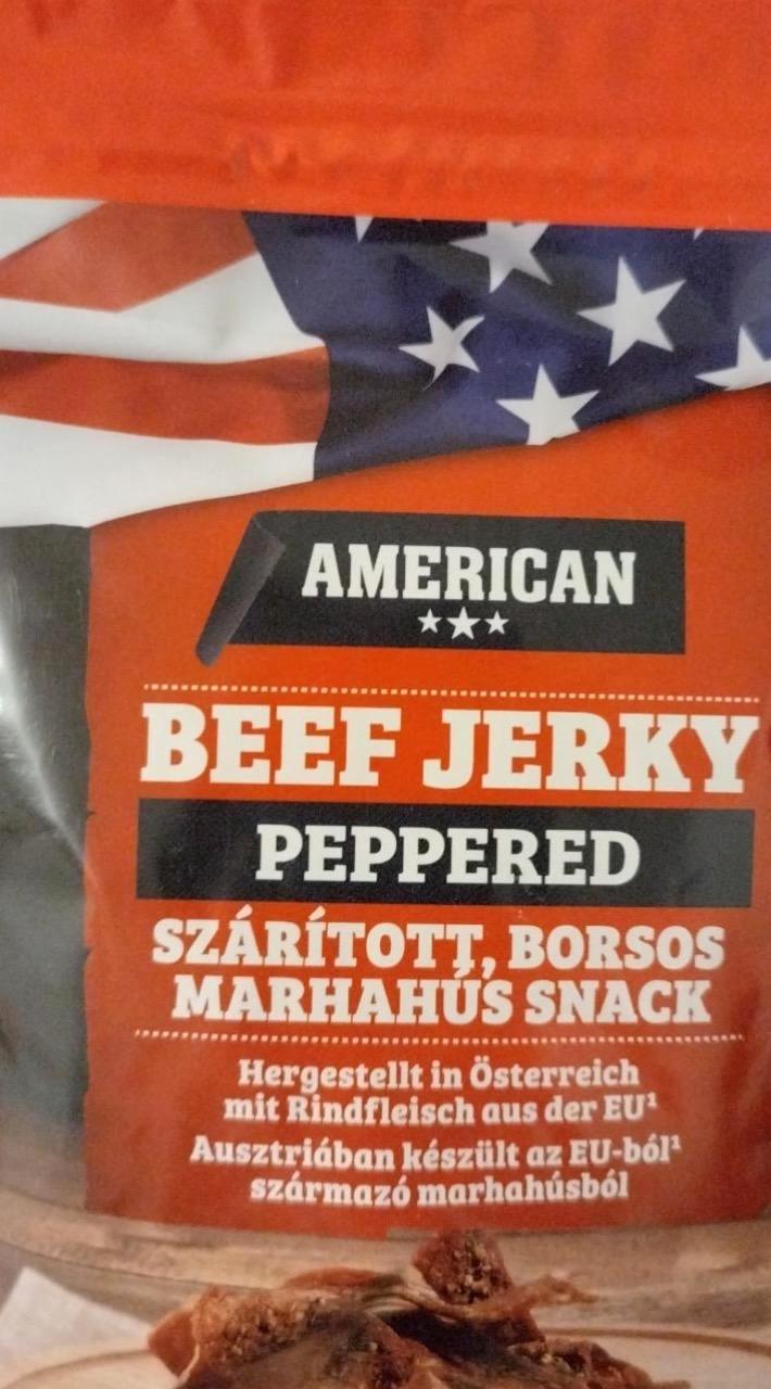 Képek - Szárított, borsos marhahús snack American