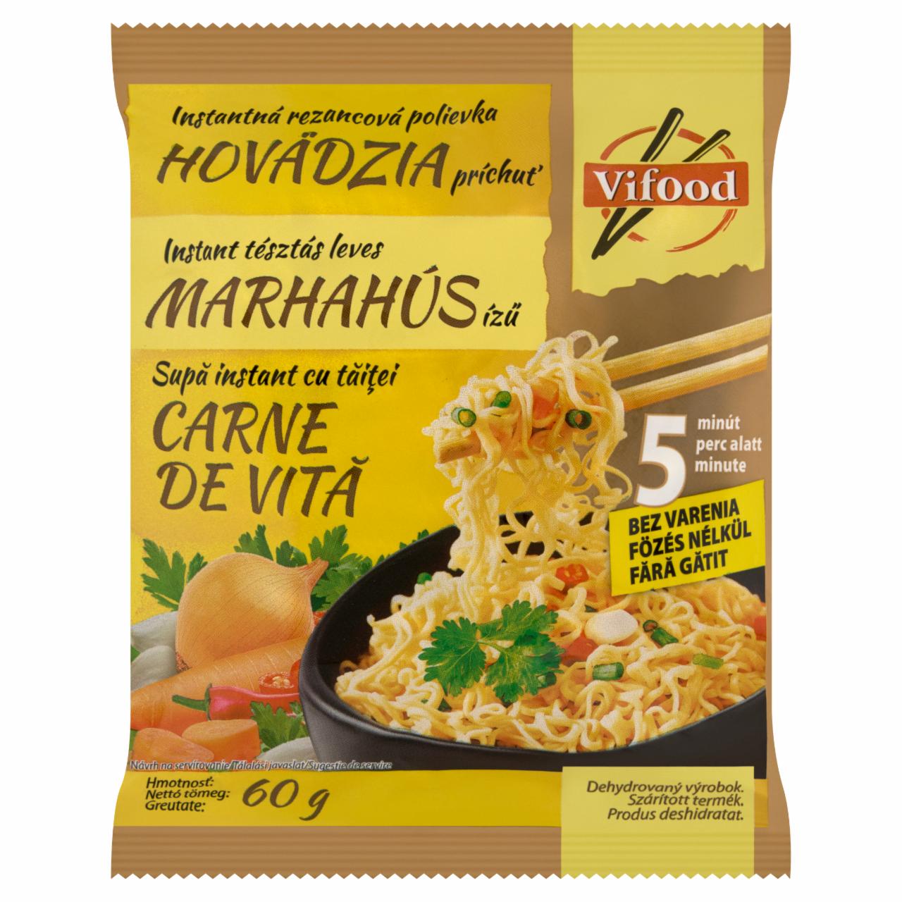 Képek - Vifood marhahús ízű instant tésztás leves 60 g