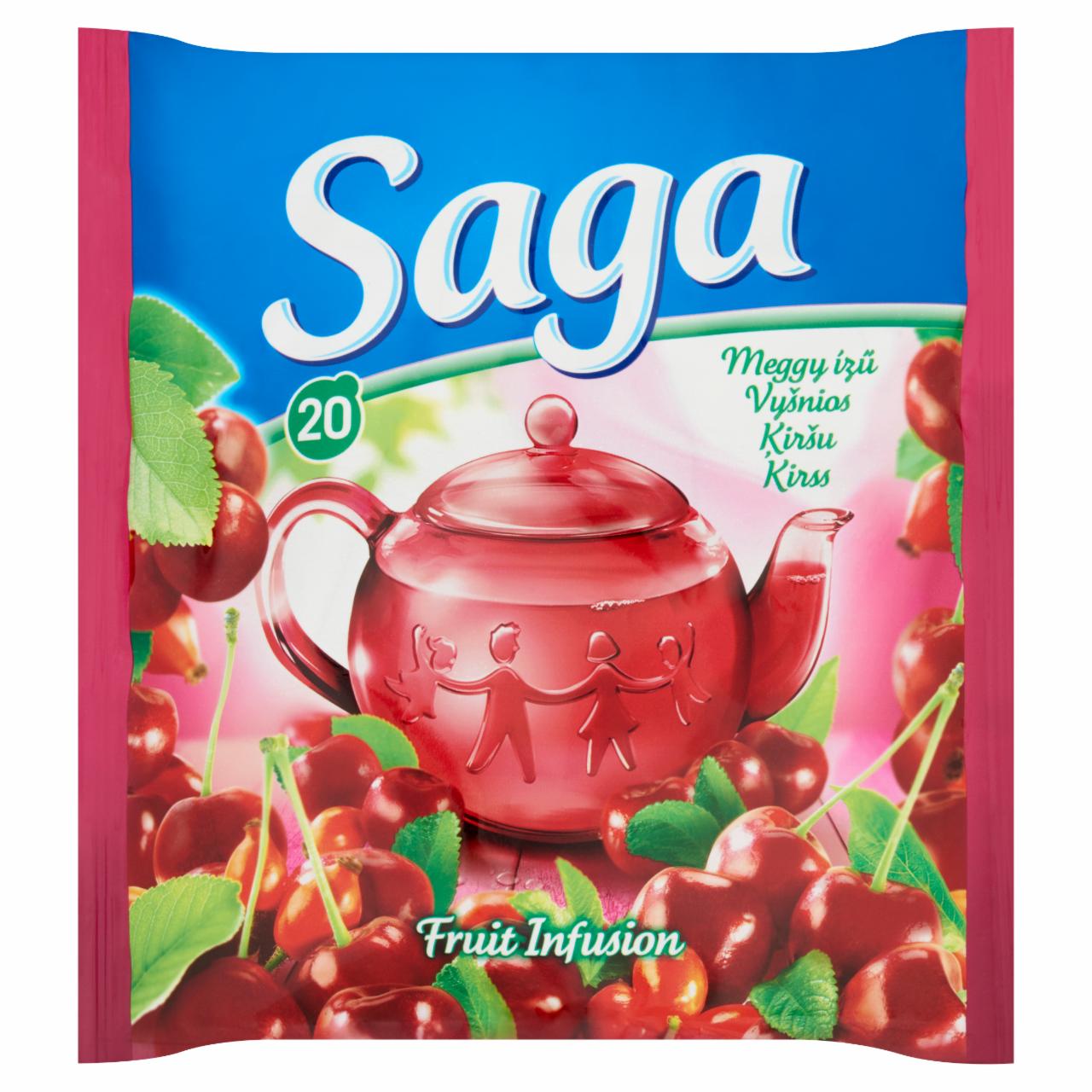 Képek - Saga meggy ízű gyümölcstea 20 filter