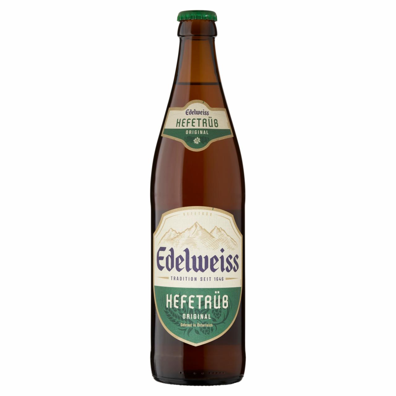 Képek - Edelweiss Hefetrüb Original szűretlen világos búzasör 5,1% 0,5 l