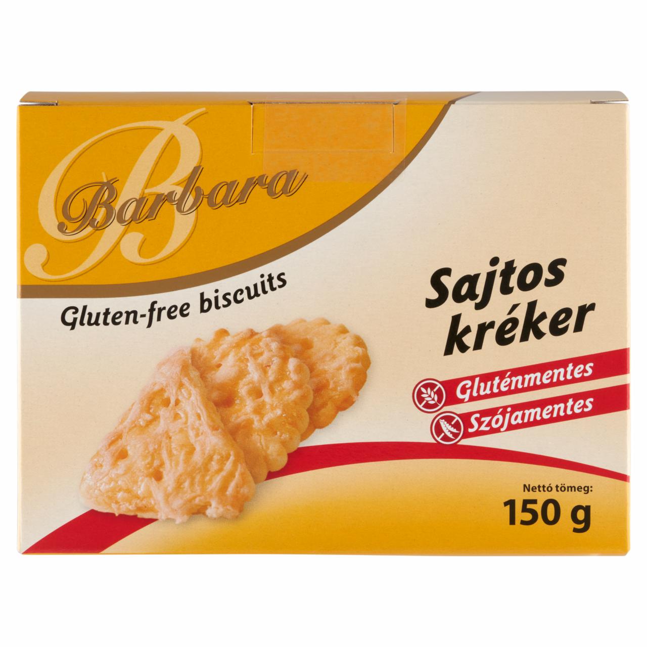 Képek - Barbara gluténmentes sajtos kréker 150 g