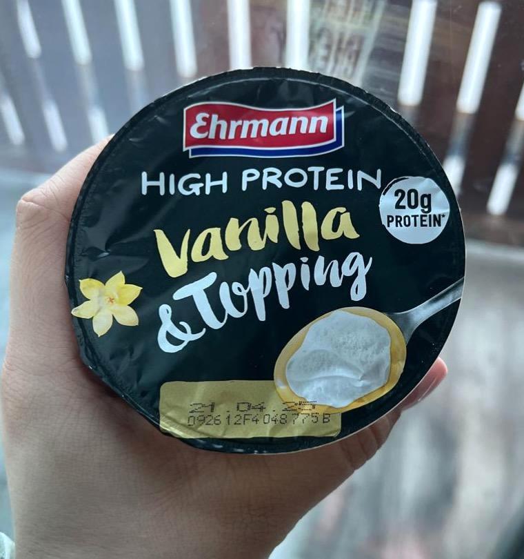 Képek - High protein vanilla & topping Ehrmann