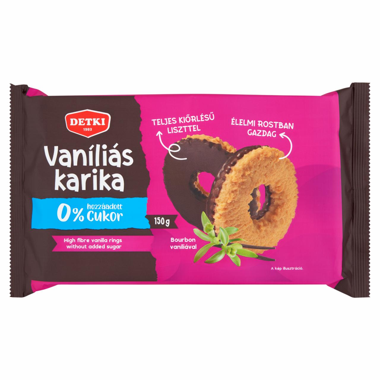 Képek - Detki vaníliás karika cukor hozzáadása nélkül, édesítőszerekkel 150 g