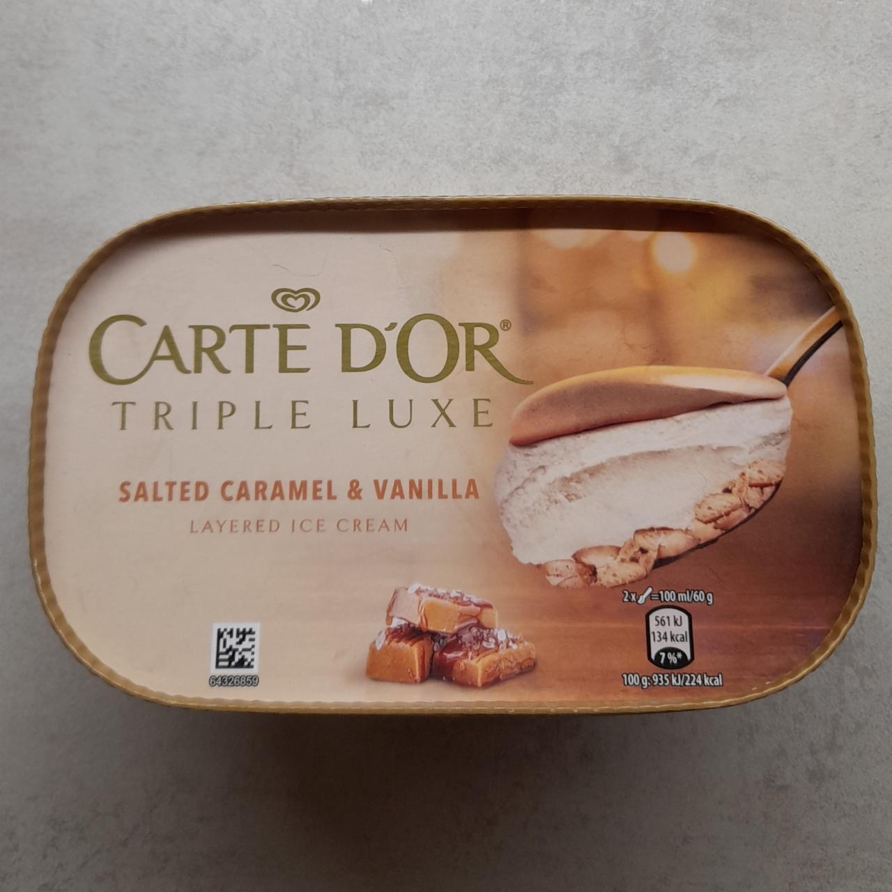 Képek - Triple luxe salted caramel & vanilla layered ice cream Carte d'Or