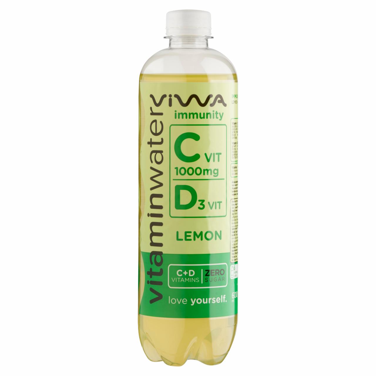 Képek - Viwa Vitaminwater Immunity Zero citrom ízű, energia- és szénsavmentes üdítőital vitaminokkal 600 ml