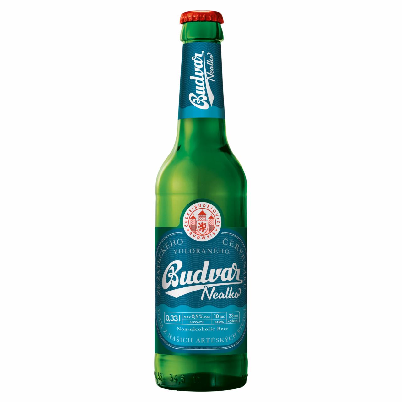 Képek - Budweiser Budvar Lager alkoholmentes világos sör 0,5% 0,33 l