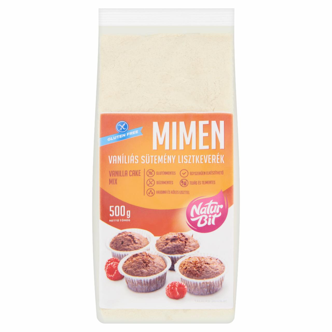 Képek - Naturbit Mimen vaníliás sütemény lisztkeverék 500 g