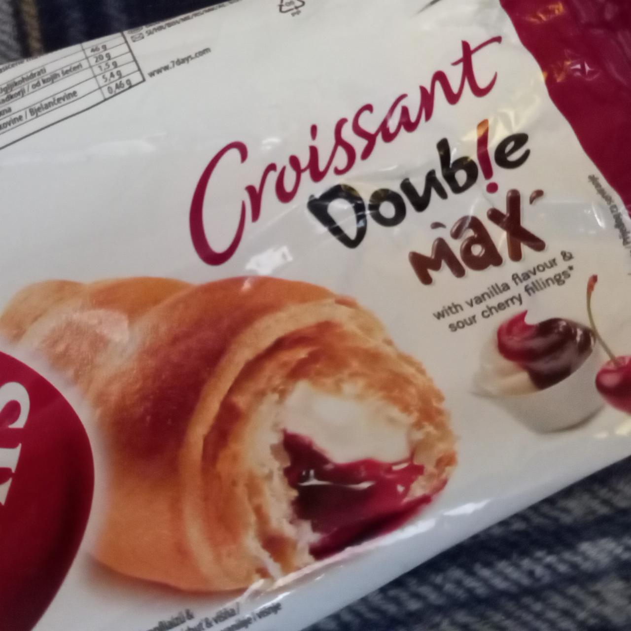 Képek - 7DAYS Double Max croissant vaníliaízű töltelékekkel és meggyes töltelékekkel 80 g