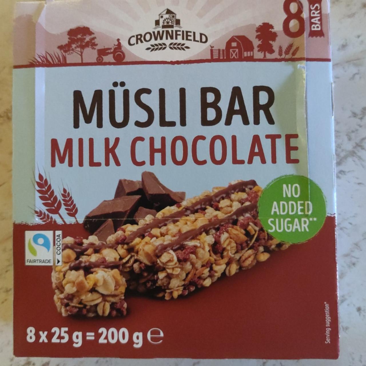 Képek - Müsli Bar Milk chocolate Crownfield