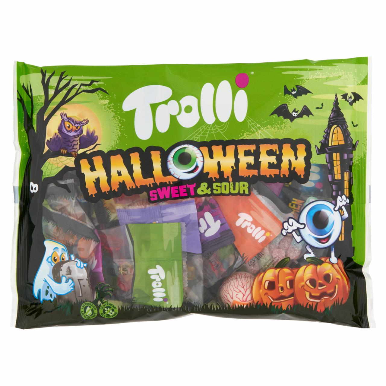 Képek - Trolli Halloween Sweet & Sour gumicukorka, hab gumicukorka, habcukorka 360 g