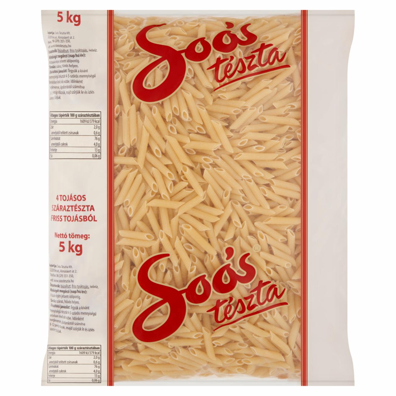 Képek - Soós penne 4 tojásos száraztészta 5 kg