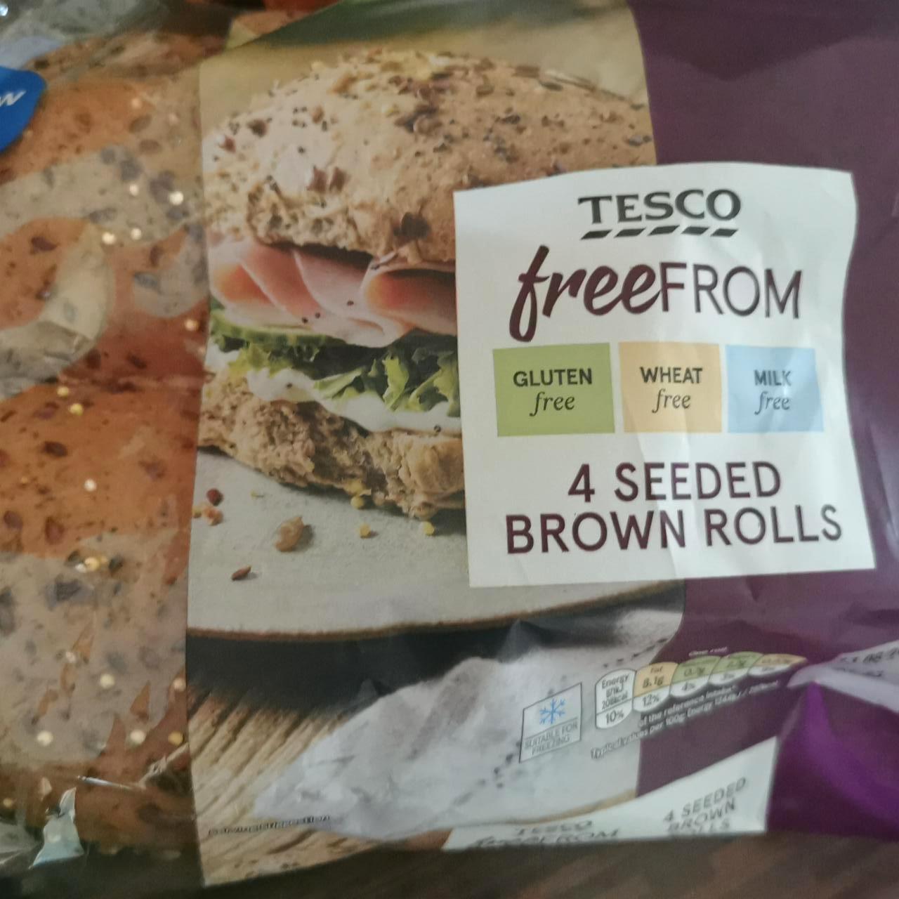 Képek - Seeded brown rolls Tesco free from