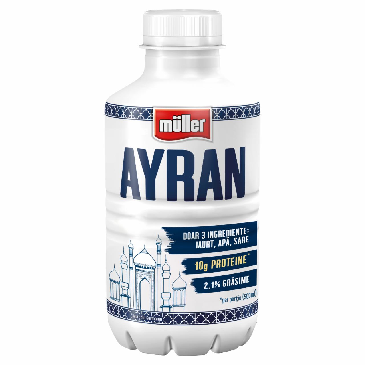 Képek - Müller Ayran sós, félzsíros joghurtalapú ital 500 ml