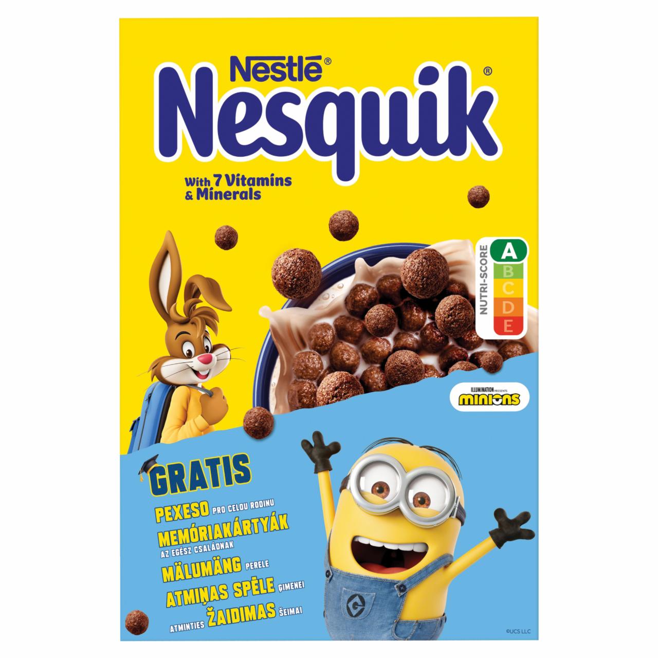 Képek - Nestlé Nesquik kakaós ízű, ropogós gabonapehely vitaminokkal és ásványi anyagokkal 375 g 