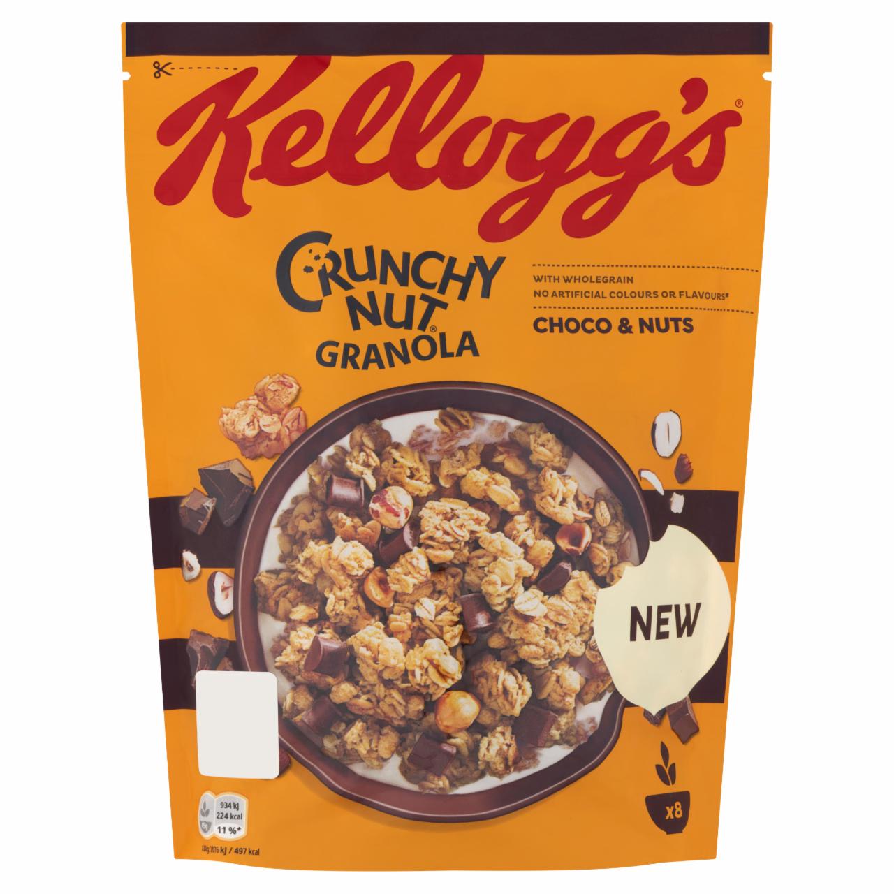 Képek - Kellogg's Crunchy Nut Granola ropogós müzlidarabok csokoládéval és mogyoróval 380 g