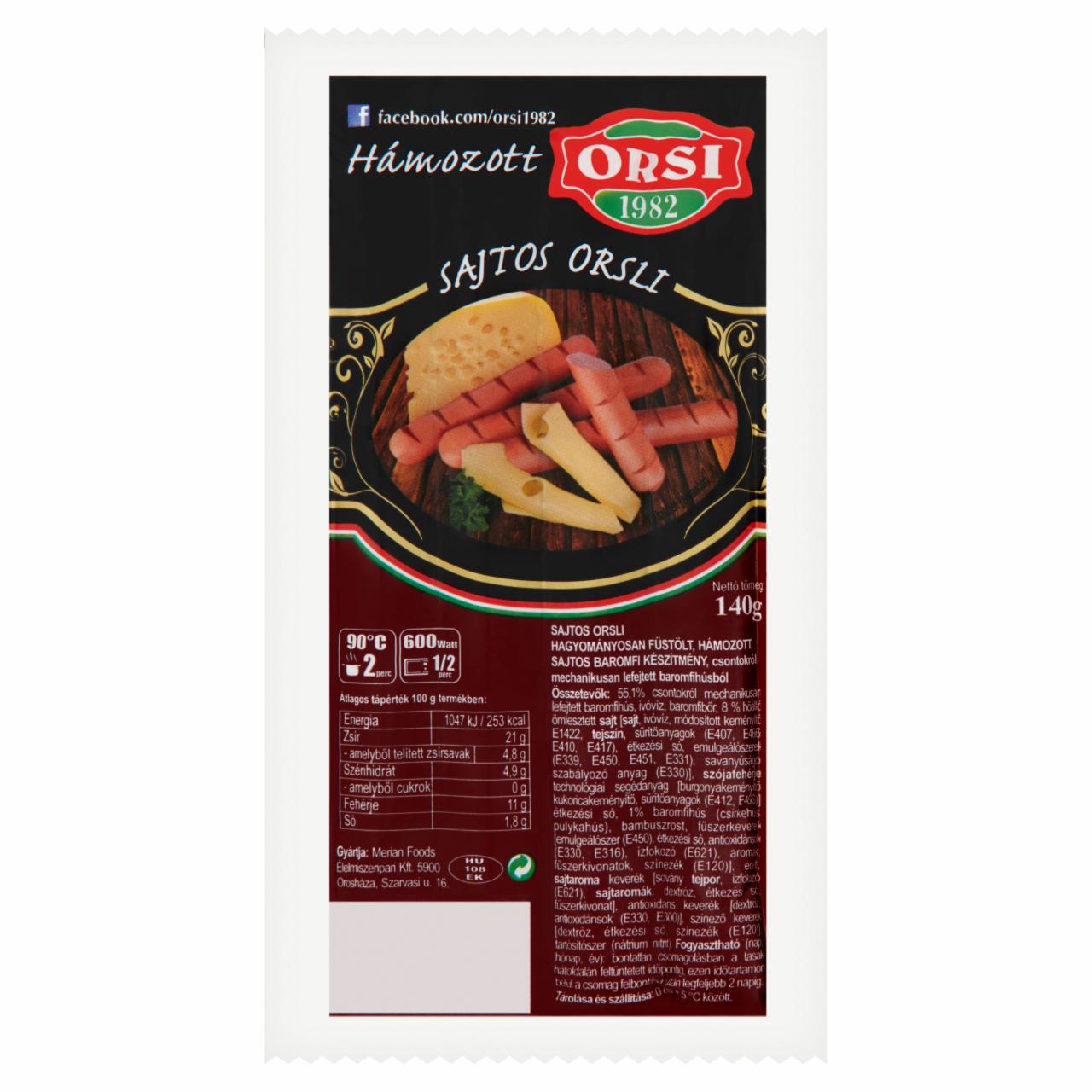 Képek - Orsi hámozott sajtos orsli 140 g