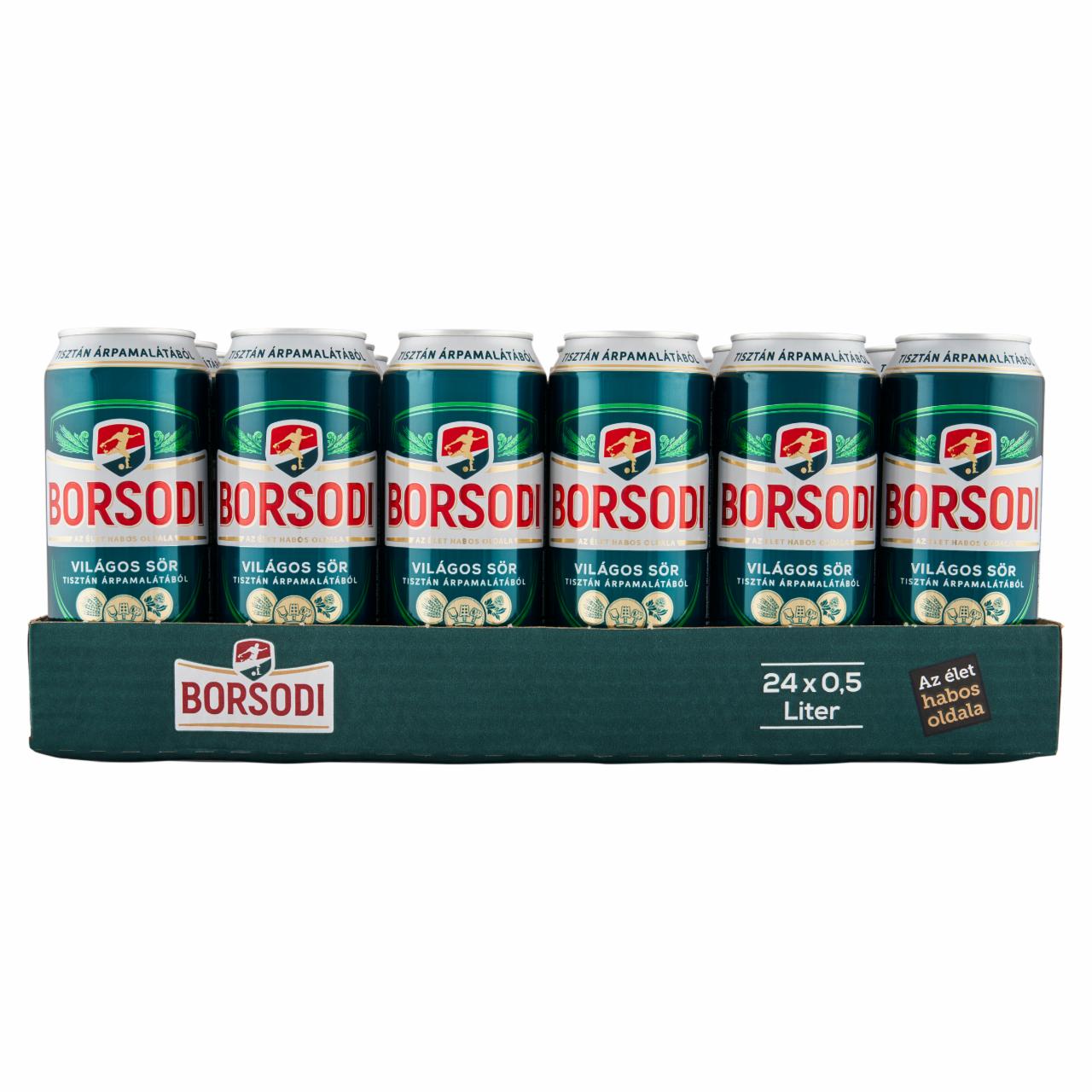 Képek - Borsodi világos sör 4,5% 24 x 0,5 l