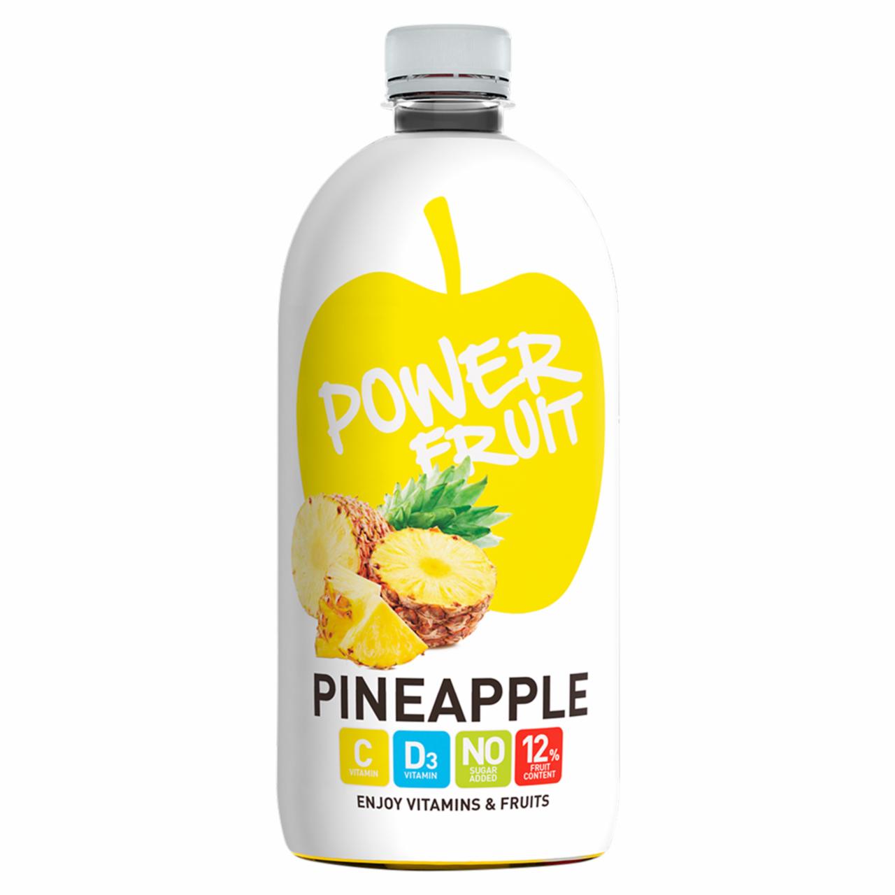 Képek - Power Fruit energiaszegény ananász-alma ital szénsavmentes szűrt vízzel, édesítőszerekkel 750 ml