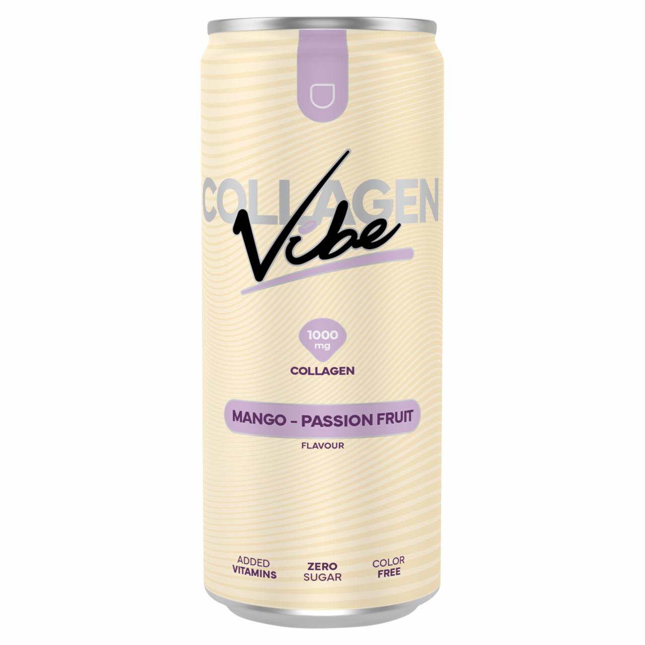 Képek - Collagen Vibe mangó és maracuja ízesítésű szénsavas üdítőital kollagénnel édesítőszerekkel 330 ml 