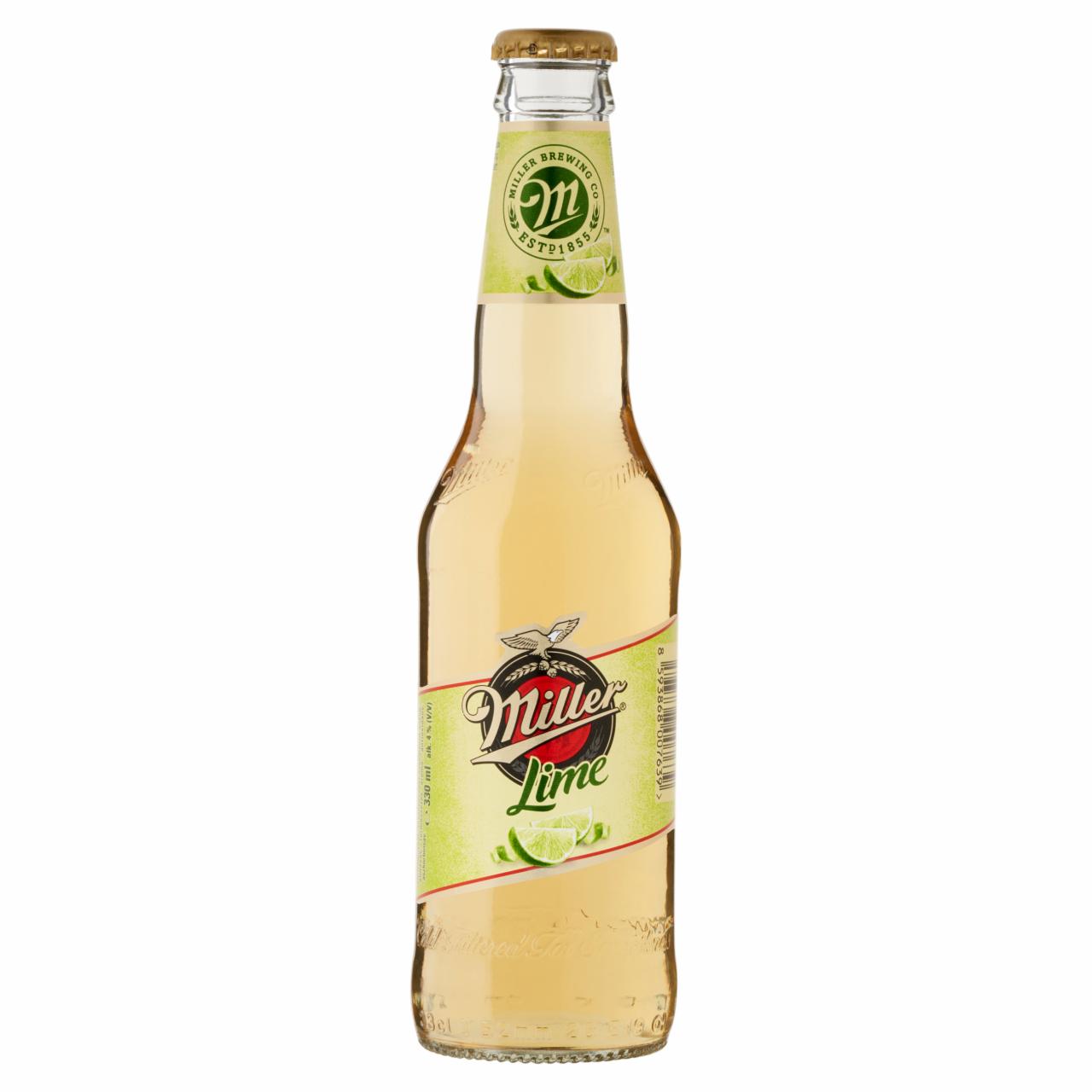 Képek - Miller Lime világos sör és szénsavas limeízű ital keveréke 4% 330 ml 