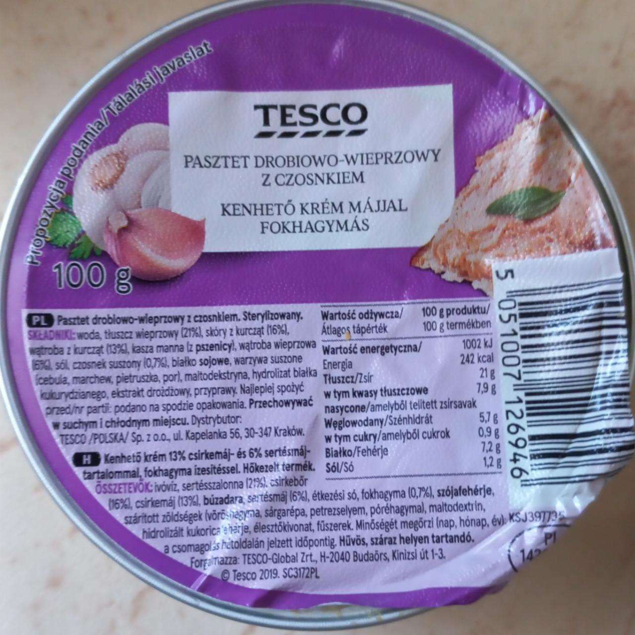 Képek - Kenhető krém májjal fokhagymás Tesco