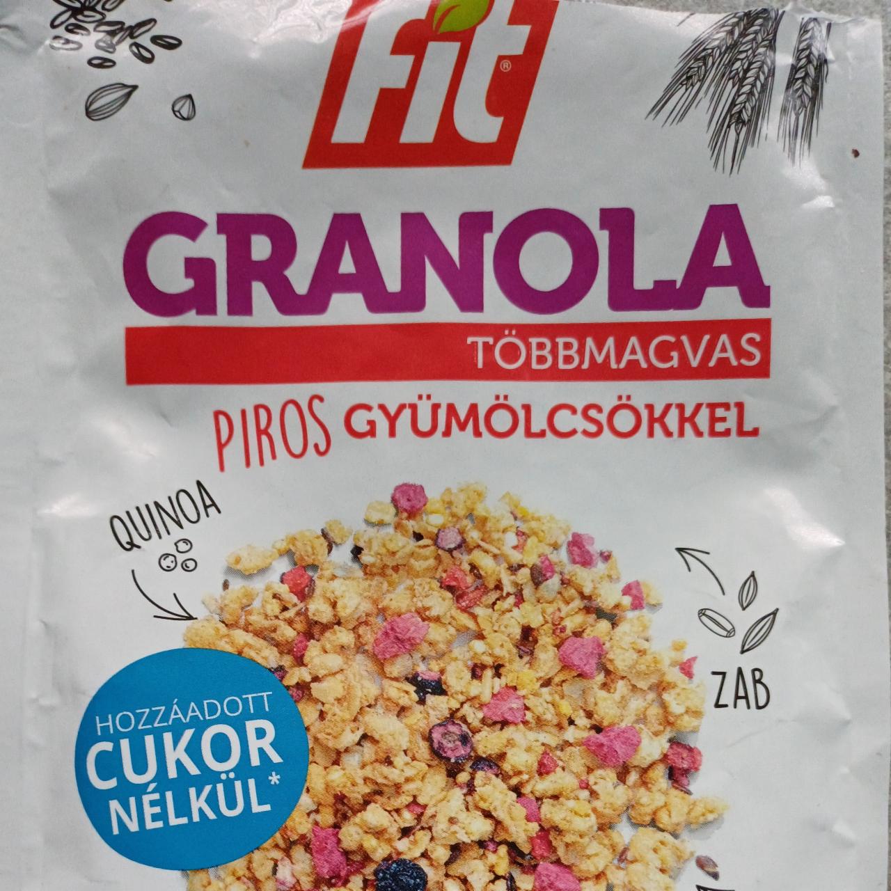 Képek - Granola többmagvas piros gyümölcsökkel Fit