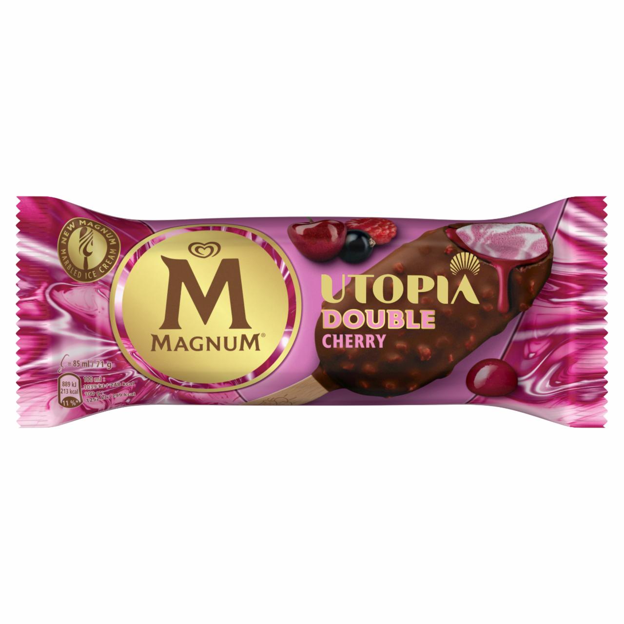 Képek - Magnum Utopia feketeribizlis-málnás jégkrém és tejszín ízű jégkrém 85 ml 