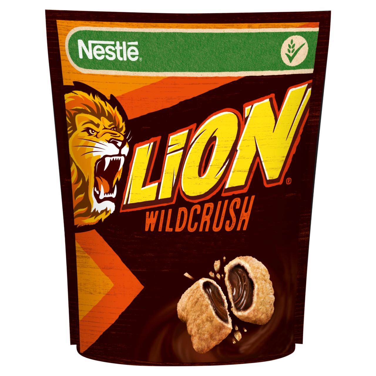 Képek - Lion wild crush karamell- és csokoládéízű krémmel töltött ropogós gabonapehely Nestlé