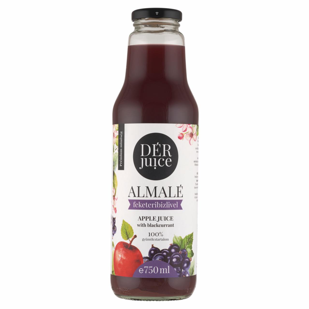 Képek - DÉR Juice 100% almalé feketeribizlivel 750 ml