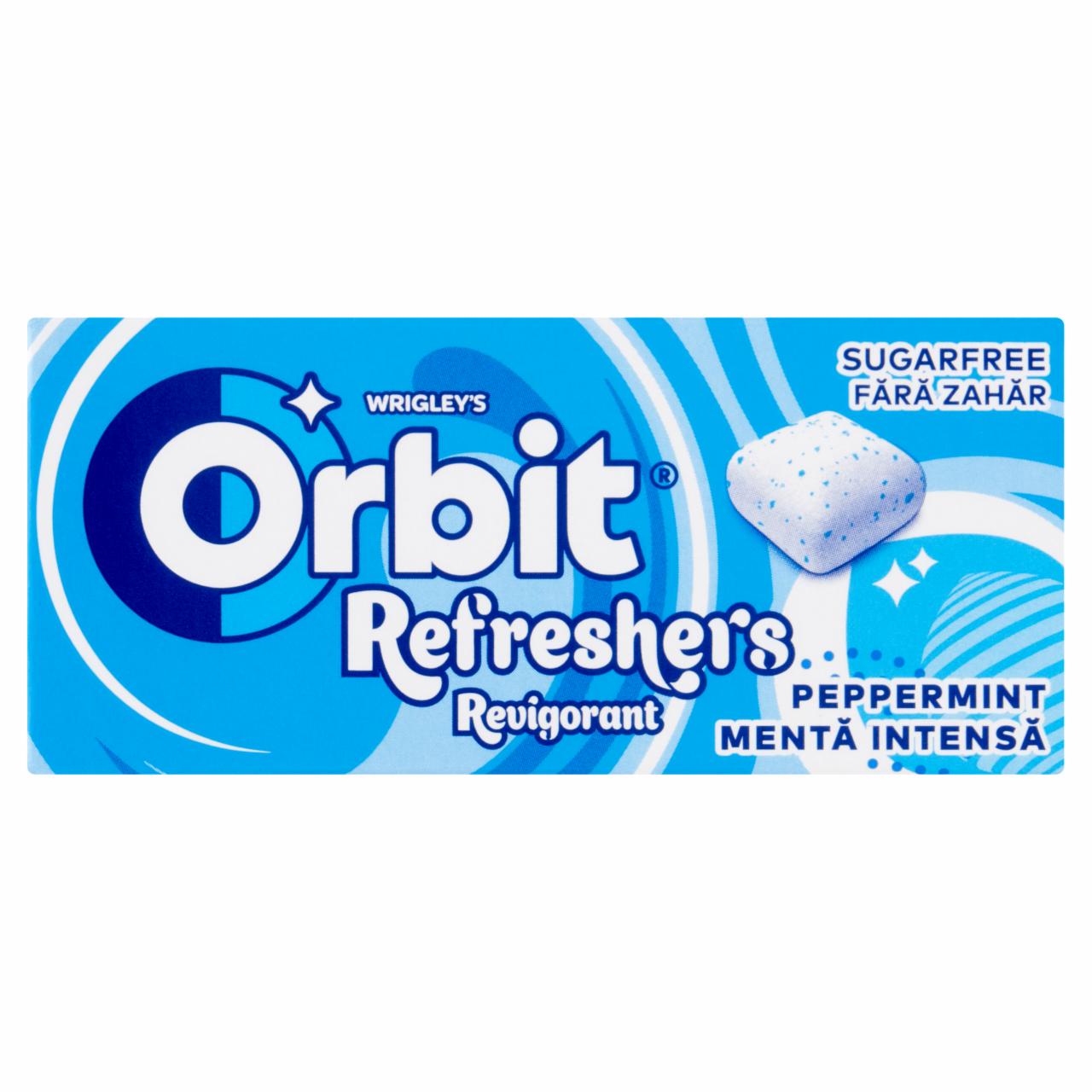 Képek - Orbit Refreshers Peppermint menta- és mentolízű cukormentes rágógumi édesítőszerrel 15,6 g