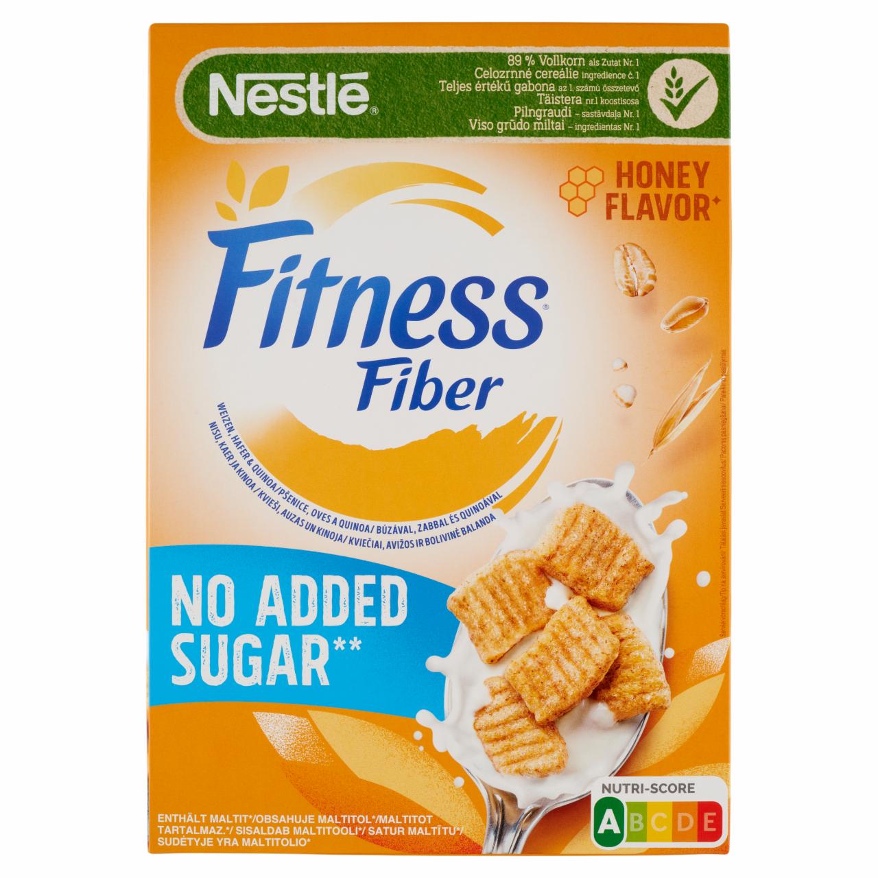 Képek - Nestlé Fitness Fiber méz ízű gabonapehely teljes értékű búzával, édesítőszerrel 310 g 