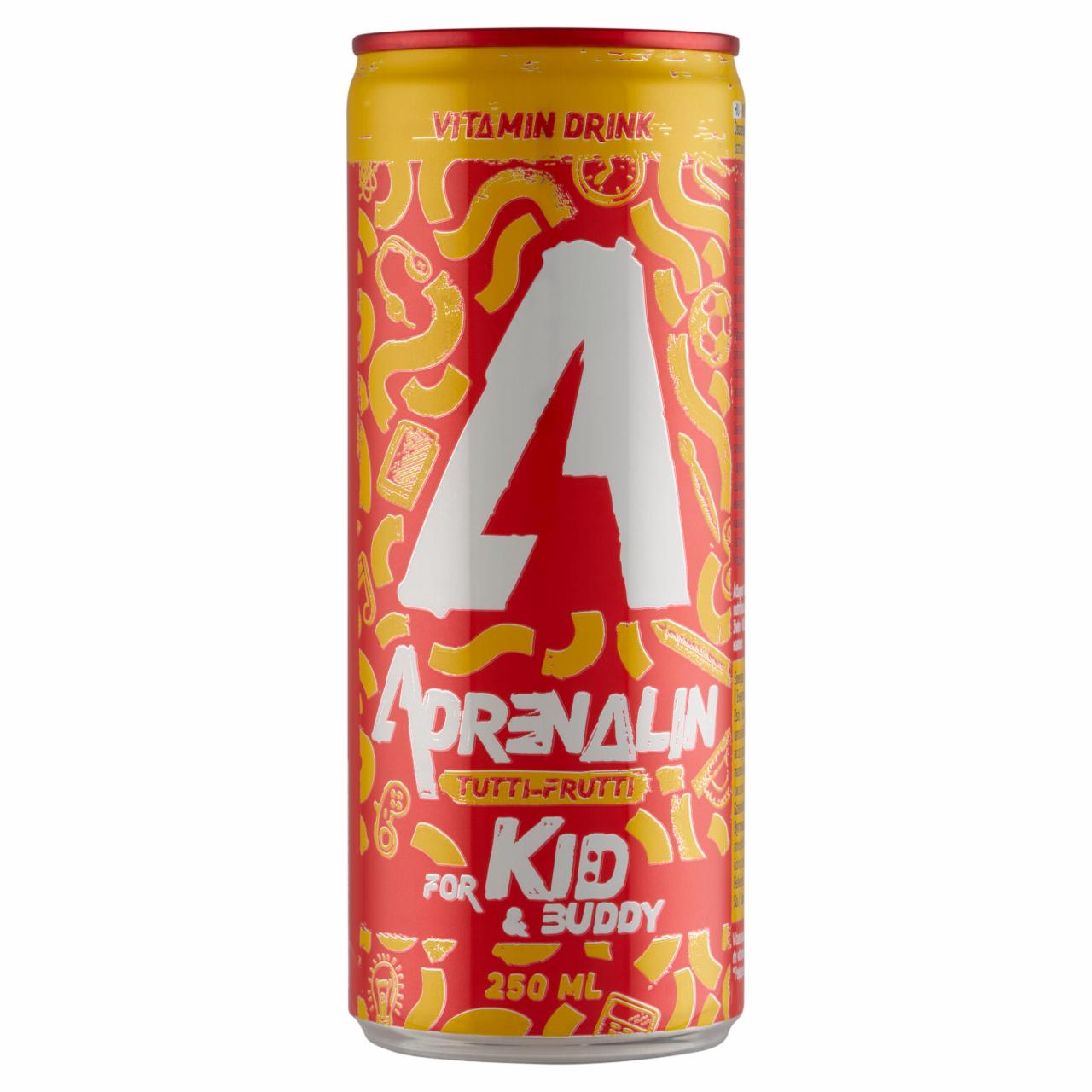 Képek - Adrenalin Kid tutti-frutti ízű koffeinmentes szénsavas üdítőital 250 ml