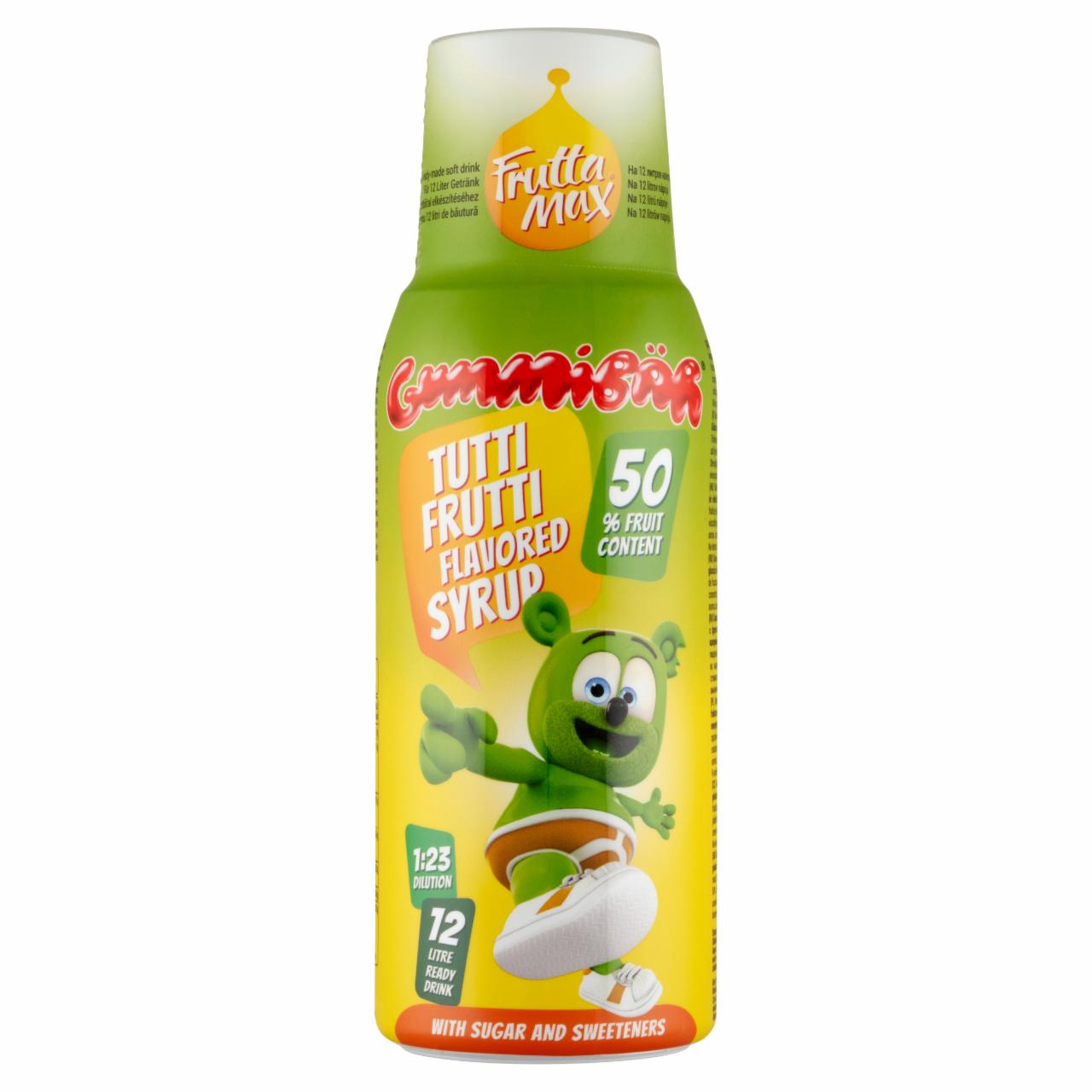 Képek - FruttaMax Gummibär tutti-frutti ízű szörp fruktóz-glükóz szörppel és édesítőszerekkel 500 ml