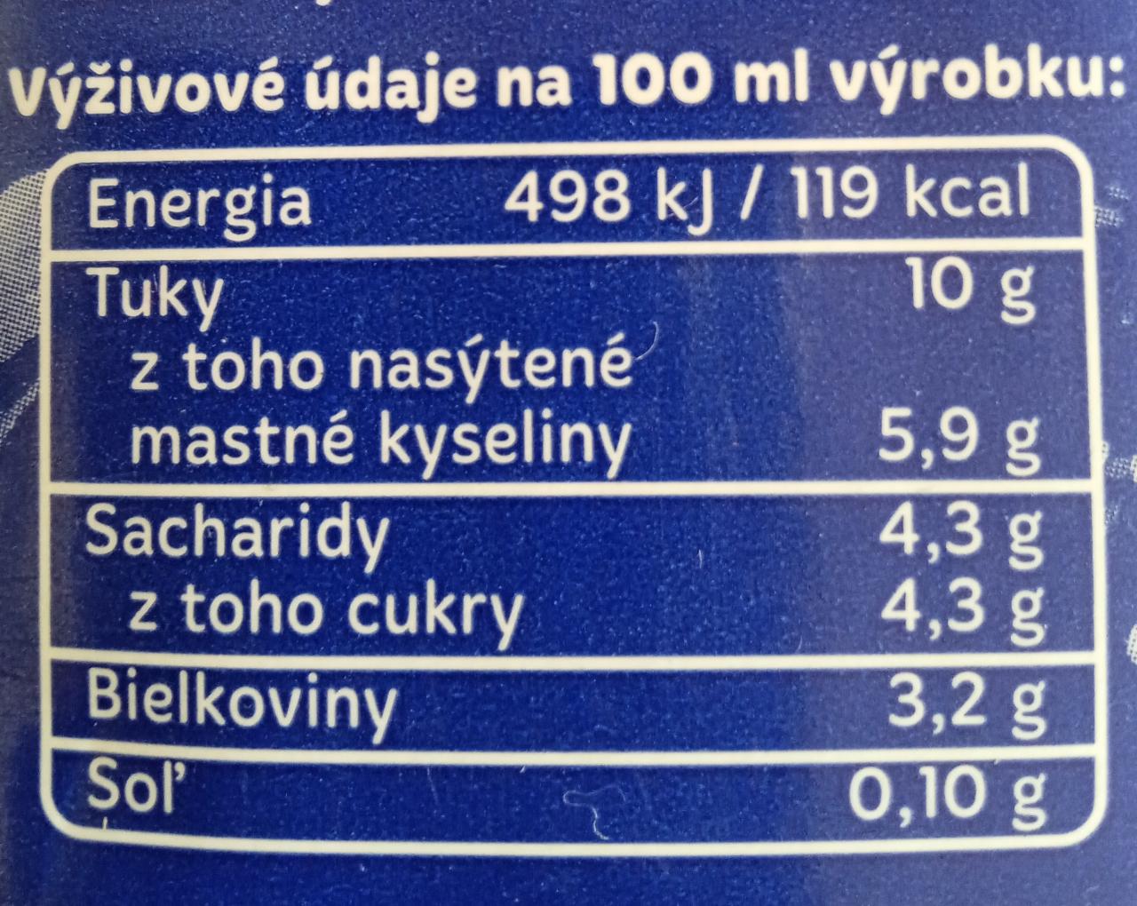 Laktózmentes Tejszín 10 Rajo Kalória Kj és Tápértékek Dine4fithu 6973