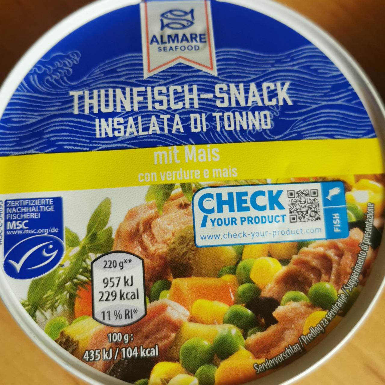 Képek - Zöldséges tonhal saláta kukoricával Almare Seafood