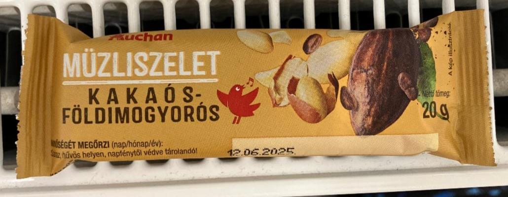 Képek - Auchan müzliszelet kakaós-földimogyarós