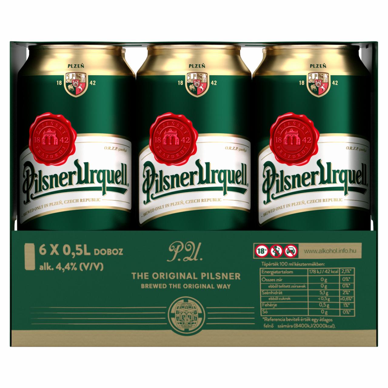 Képek - Pilsner Urquell Multipack minőségi világos sör 4,4% 6 x 0,5 l