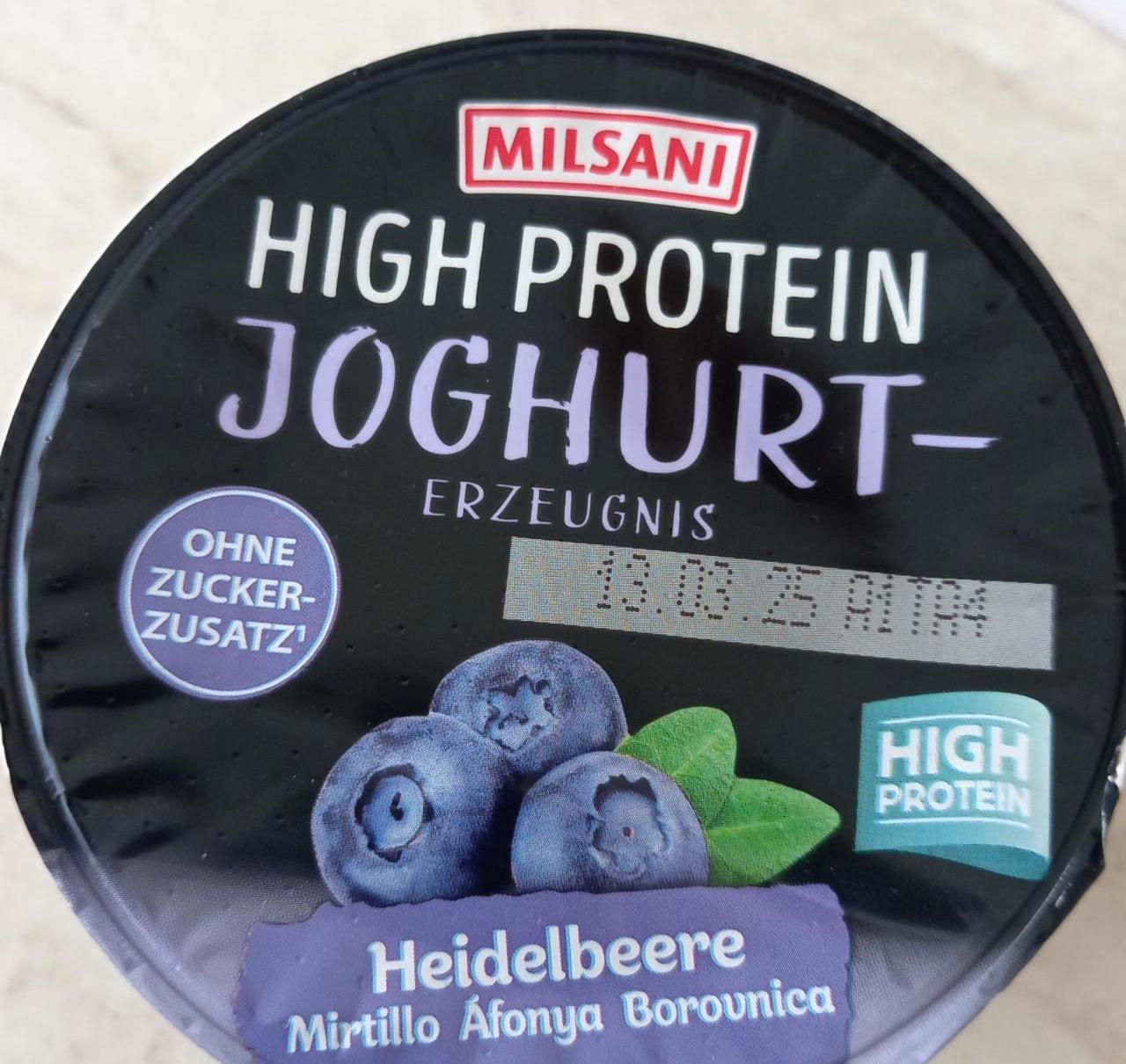 Képek - High protein joghurt erzeugnis heidelbeere Milsani