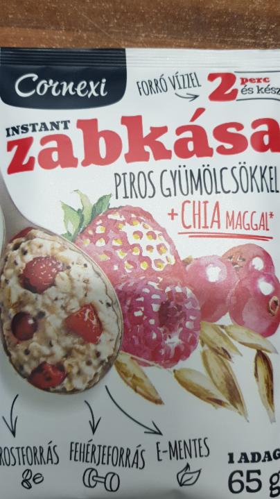 Képek - Cornexi piros gyümölcsös zabkása chia maggal 65 g