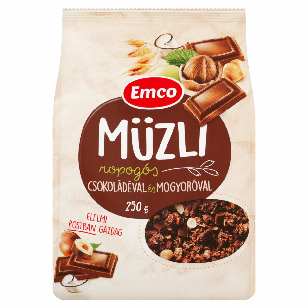 Képek - Emco ropogós müzli csokoládéval és mogyoróval 250 g