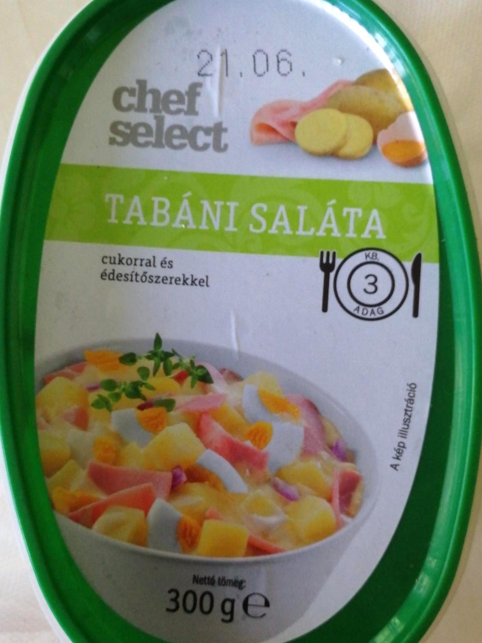 Tabáni saláta Chef kJ tápértékek select és kalória, 