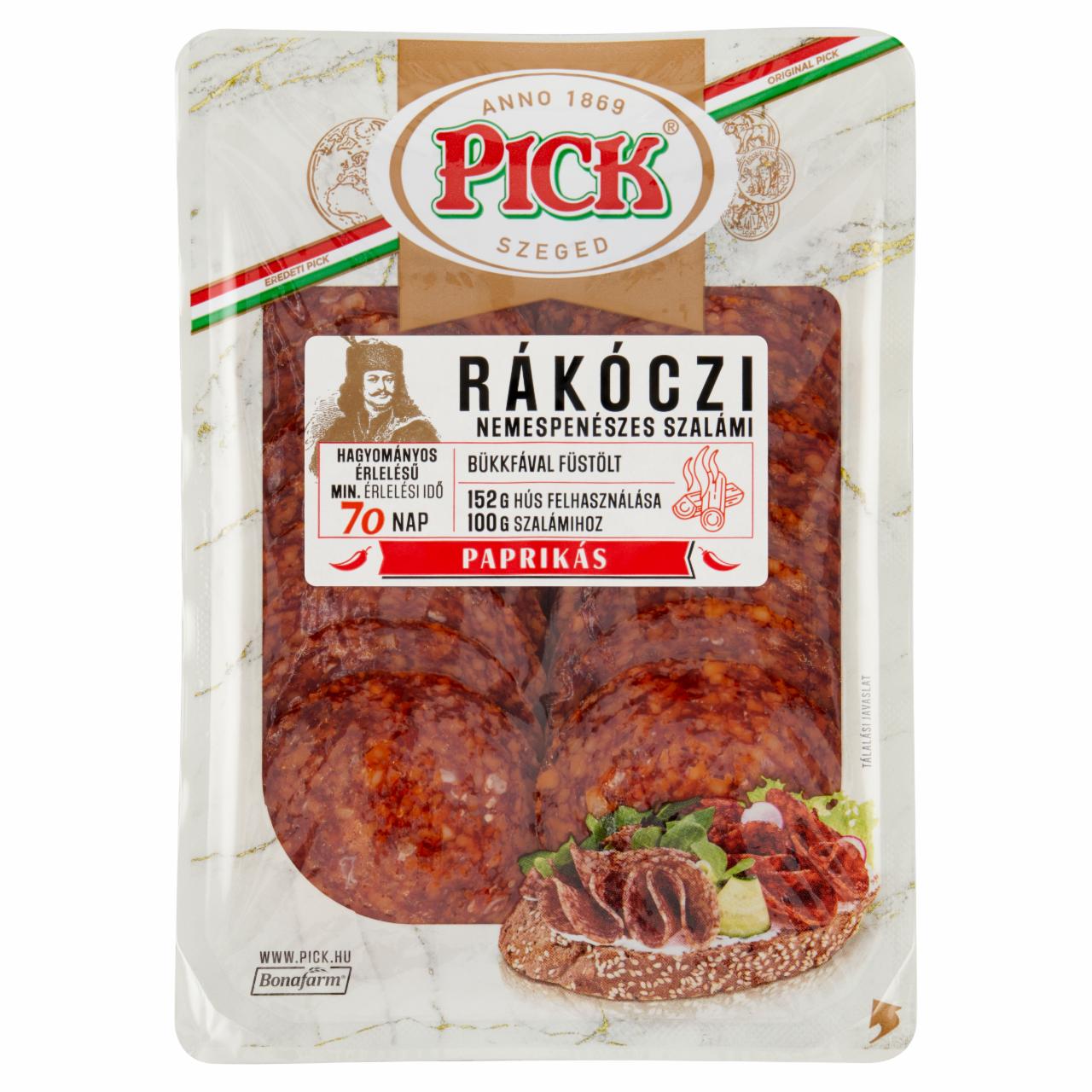 Képek - PICK Rákóczi szeletelt nemespenészes paprikás szalámi 80 g