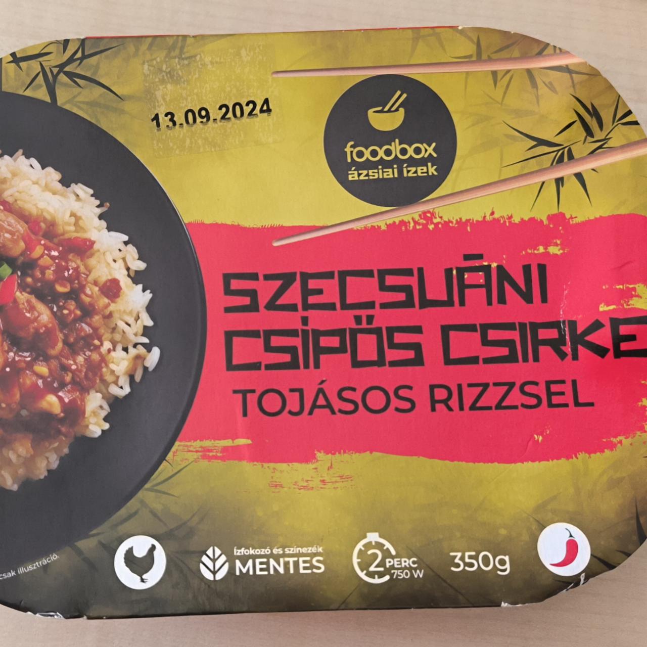 Képek - Szecsuáni csípős csirke tojásos rizzsel Foodbox